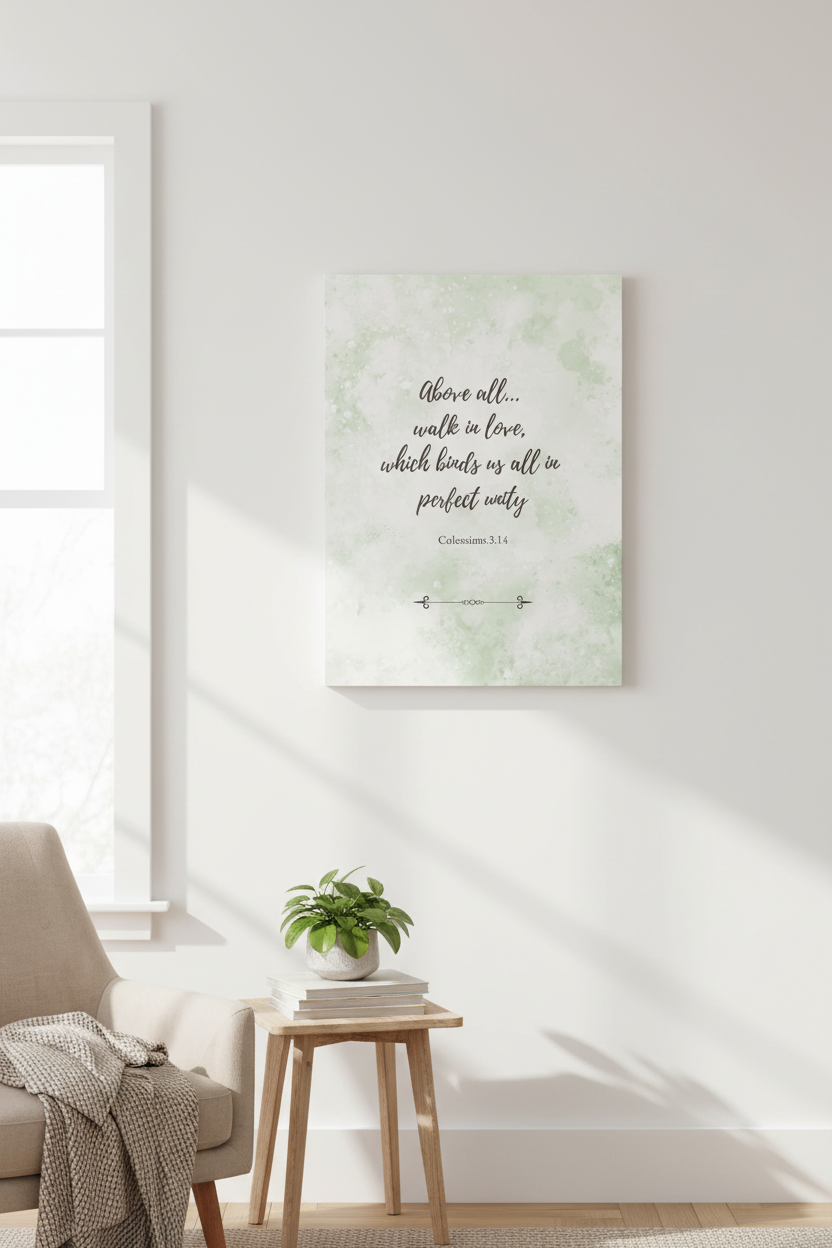 Colossians 3:14 - Canvas
