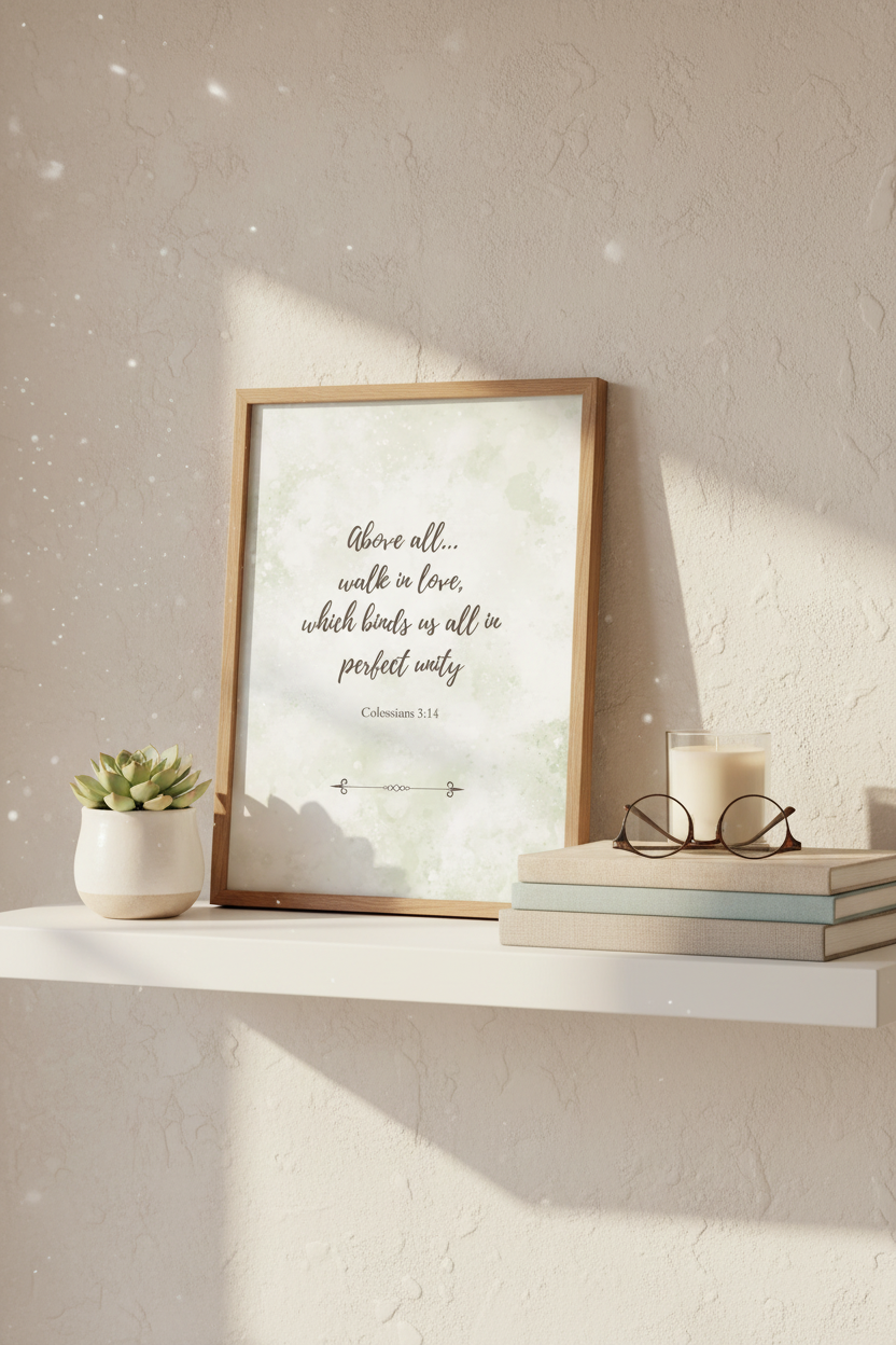 Colossians 3:14 - Shelf Scene