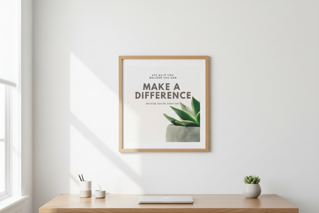 Motivational Quote Digital Print - Make a Difference