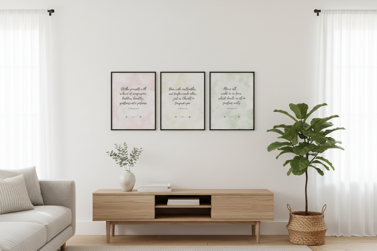 Colossians Collection gallery wall - correct order