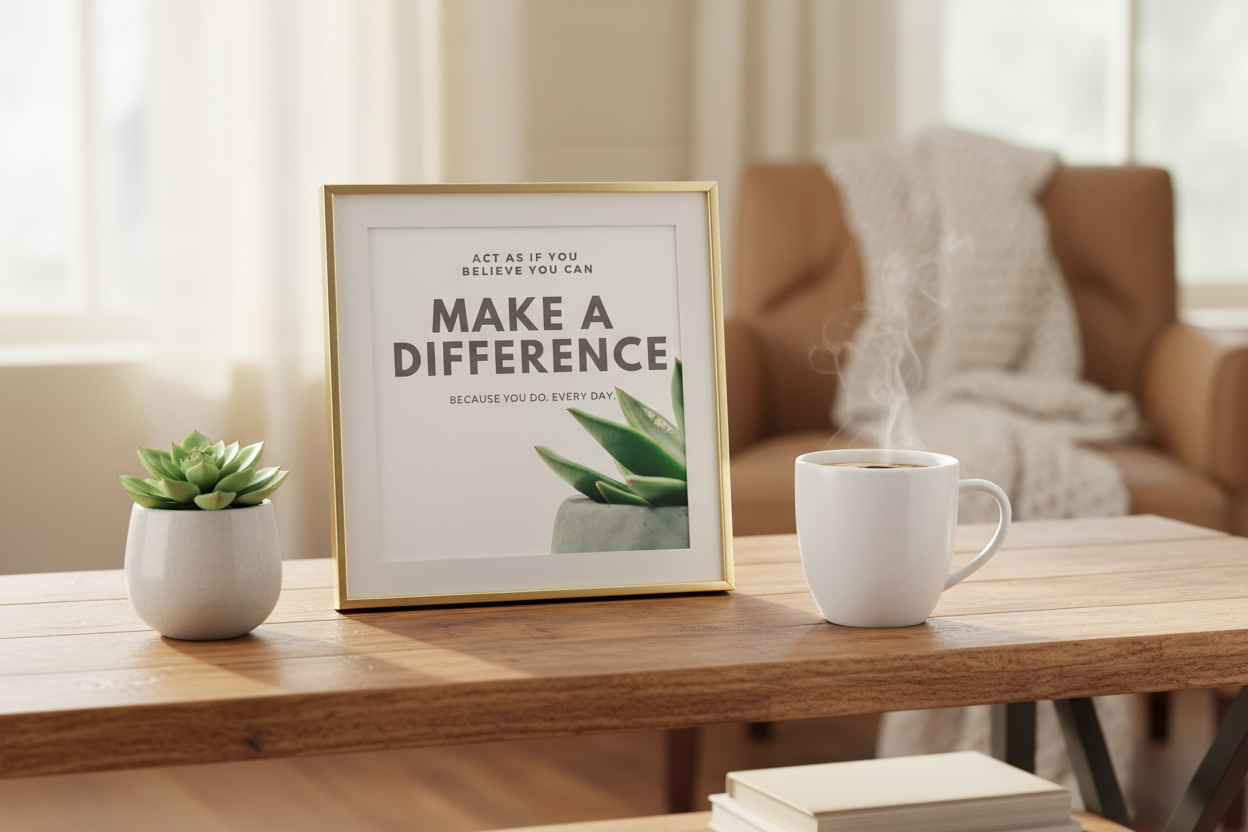 Motivational Quote Digital Print - Make a Difference